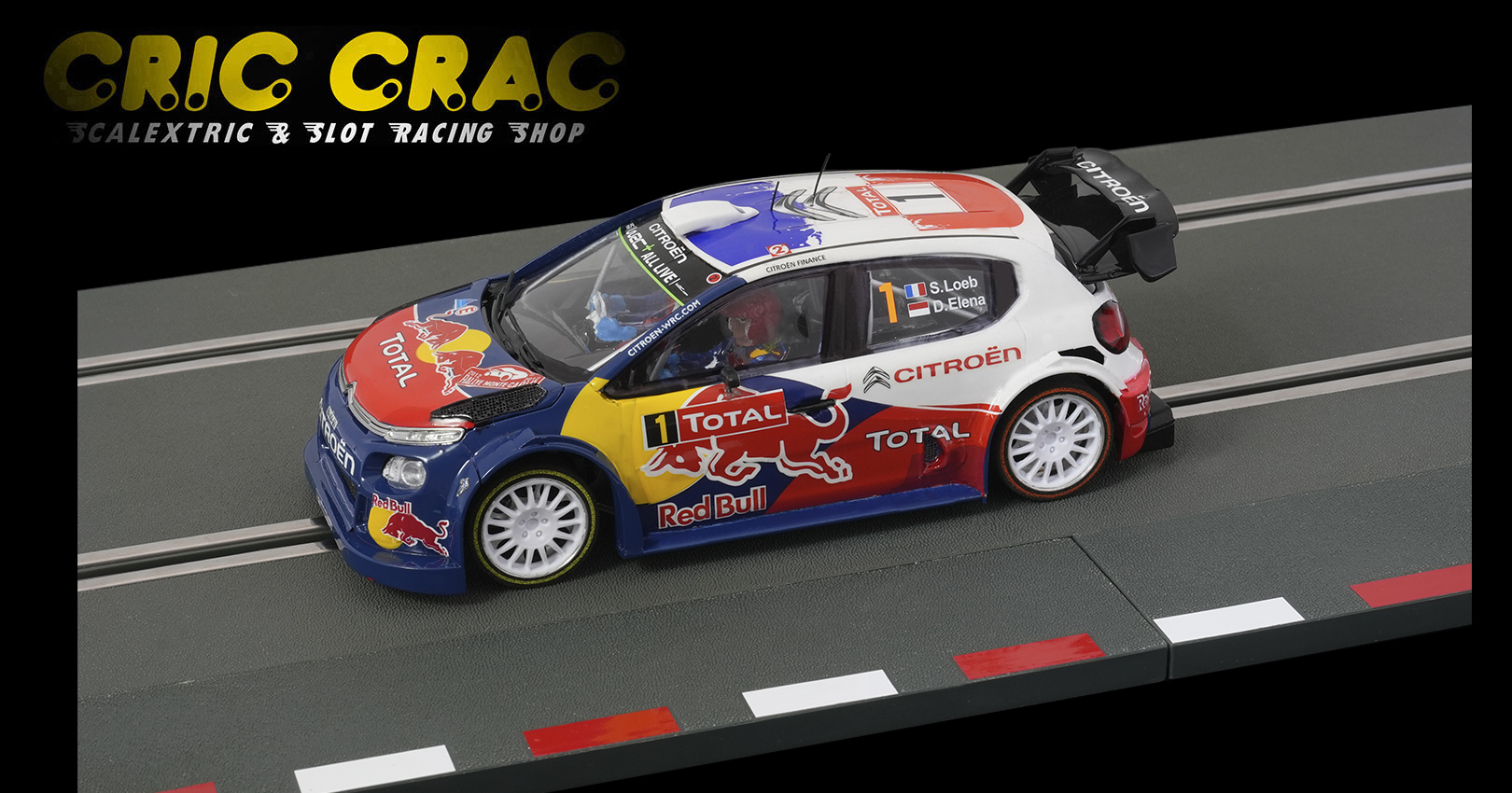Cric Crac Scalextric and Slot Racing Shop Cric Crac Scalextric and Slot Racing Shop Coche 1 24 Citroen DS3 WRC 2018 con Chasis Scaleauto sport rally 1