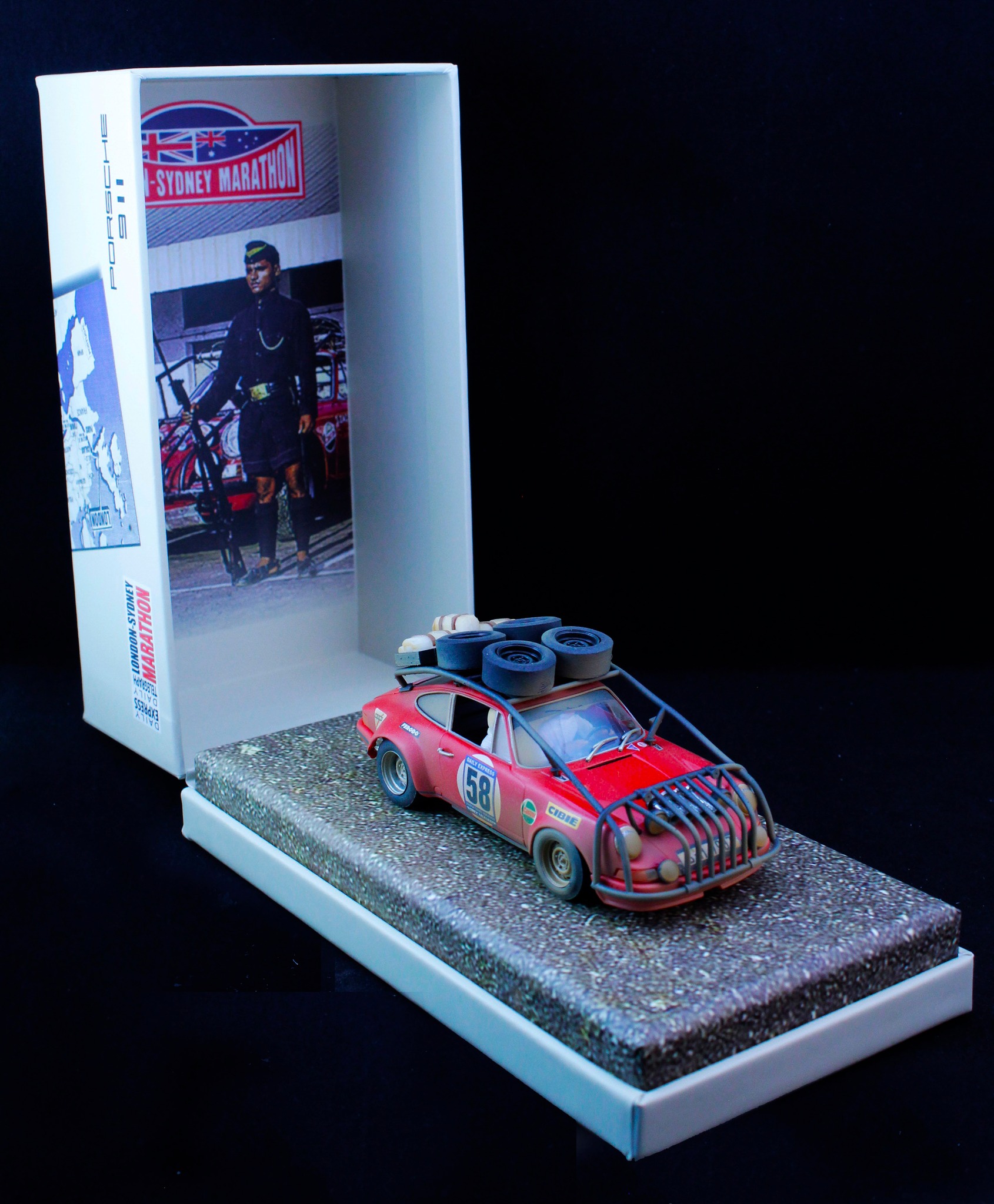 Porsche 911 N°58 London-Sydney 1968 - TrueScale Miniatures TSM104307 - Échelle 1/43